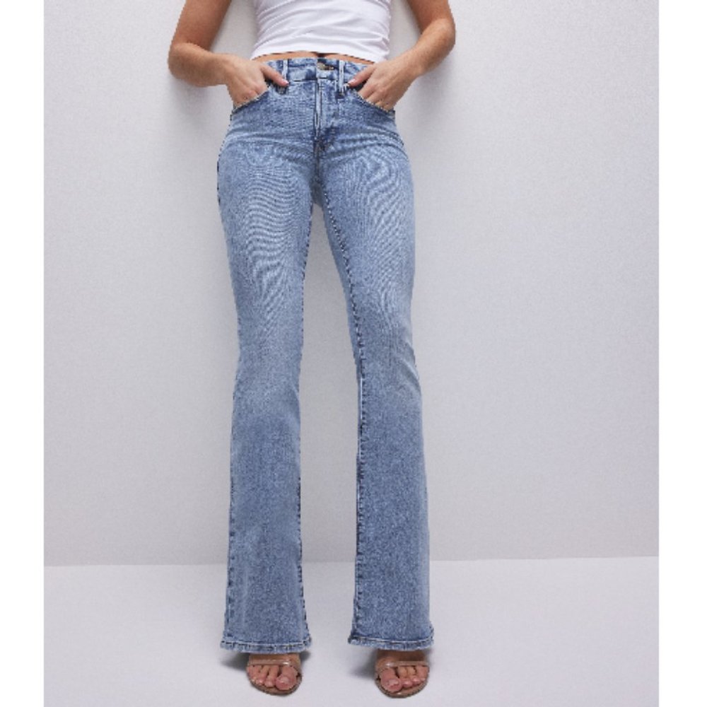 Good American Good Legs Flare Jeans 28